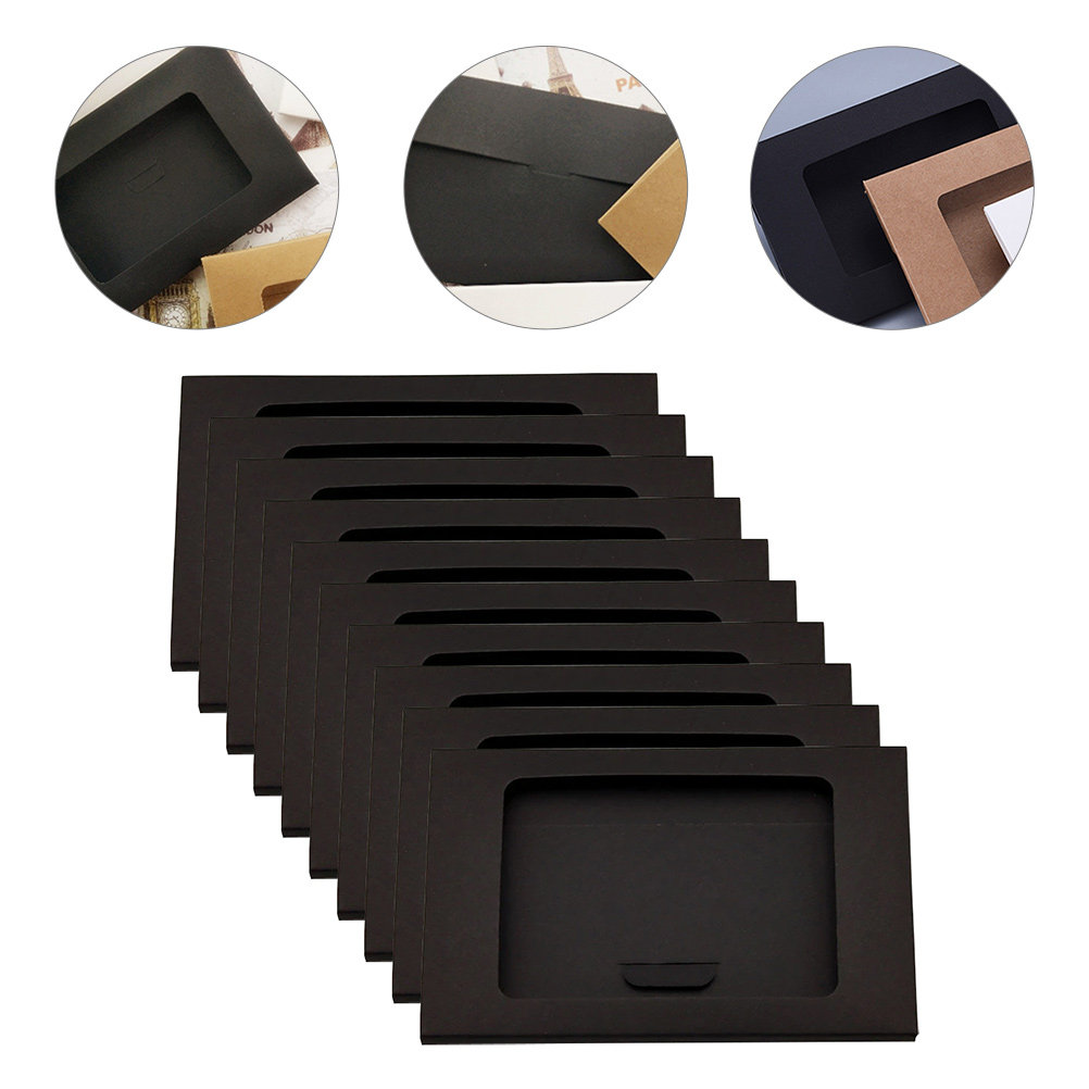 Letter Envelope Kraft - 10 ชิ้น กล่องซองกระดาษคราฟท์ ซองมีหน้าต่างเปิด กล่องบรรจุภัณฑ์ กล่องเก็บของ