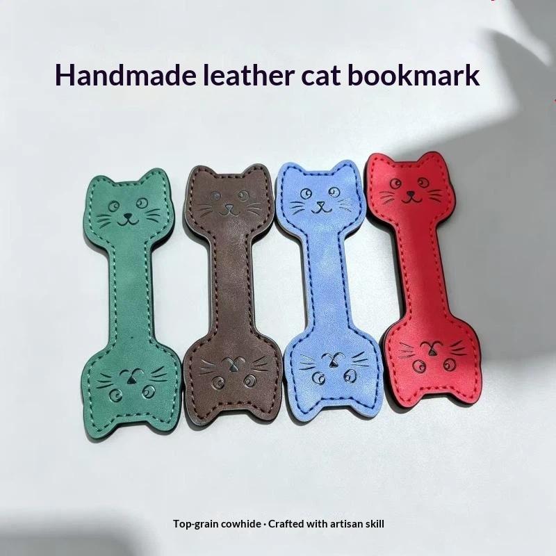 Bookmark Magnetic Clip - ที่คั่นหนังสือแม่เหล็กทำมือสุดน่ารัก หนัง PU ลายอุ้งเท้าสุนัขและหน้าแมว คลิปหนีบกระดาษสำหรับอ่านหนังสือ