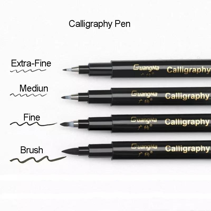 Fountain Pen Ink - ปากกาประดิษฐ์ตัวอักษรหมึกรีฟิล Fine Extra Fine แปรงปานกลางแห้งเร็วปากกา Fineliner