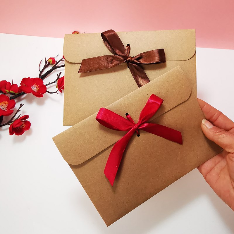 10 ชิ้น/แพ็ค ซองกระดาษคราฟท์สไ - Letter Envelope Kraft บทวิจารณ์และราคา