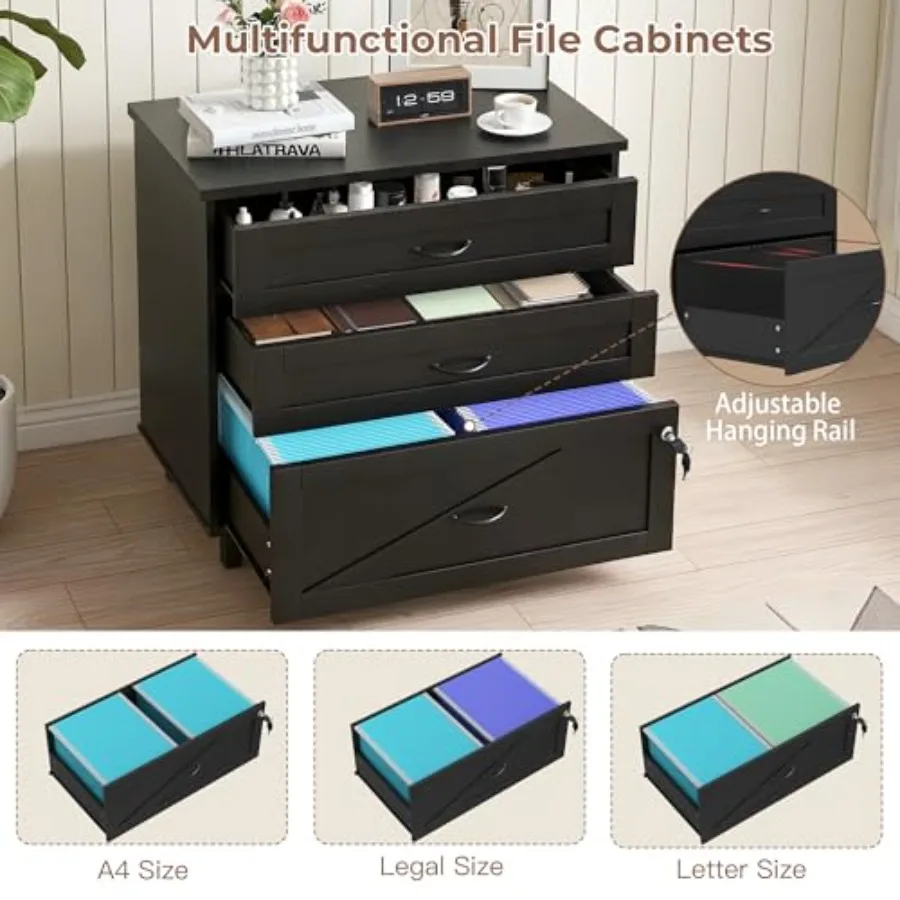 ตู้เก็บเอกสารไม้แบบมีลิ้นชัก 3 - File Folder Hanging บทวิจารณ์และราคา