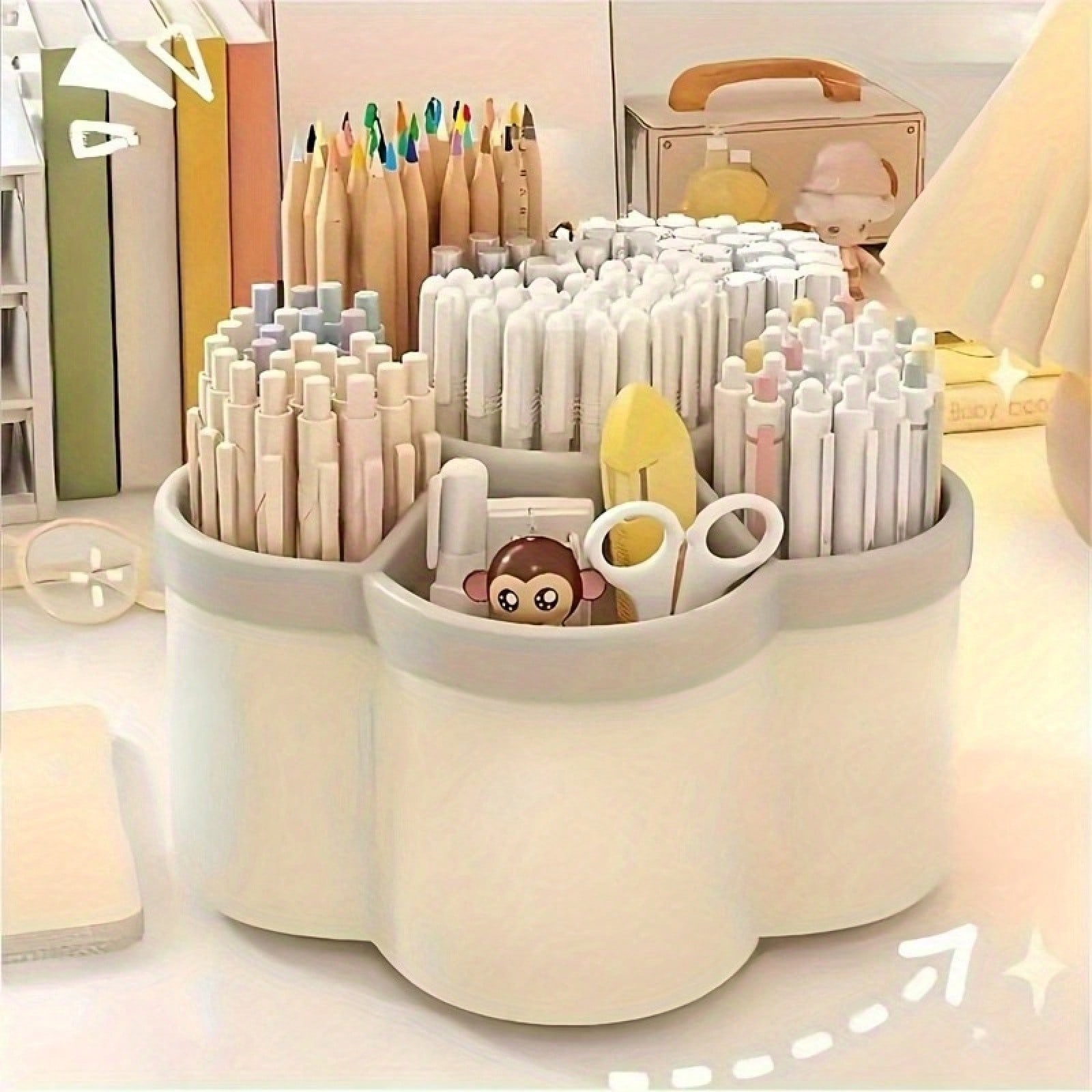 กล่องจัดเก็บของบนโต๊ะหมุนได้ 3 - Ideal Stationery & Office Supply บทวิจารณ์และราคา