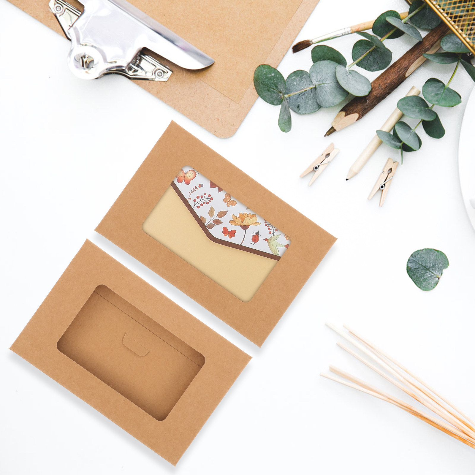10 ชิ้น กล่องเก็บโปสการ์ด กล่อ - Letter Envelope Kraft บทวิจารณ์และราคา